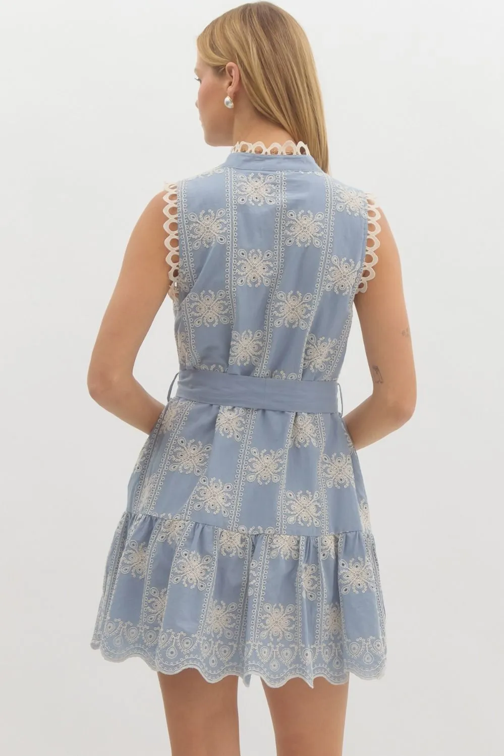 Blue Crochet Dress