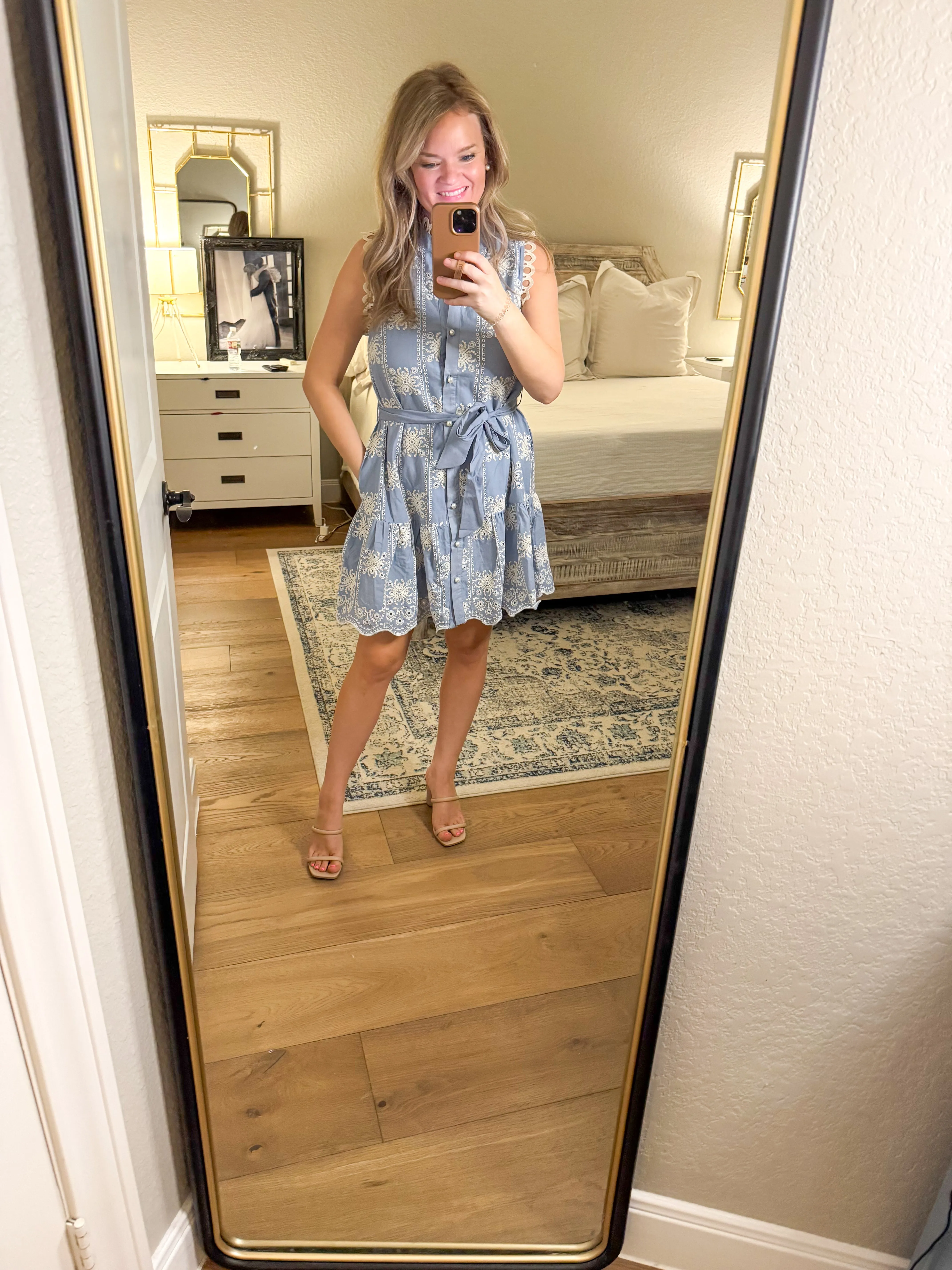 Blue Crochet Dress