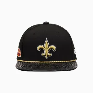 Breyer's Buck 50 New Orleans Saints Hat With Leather Visor