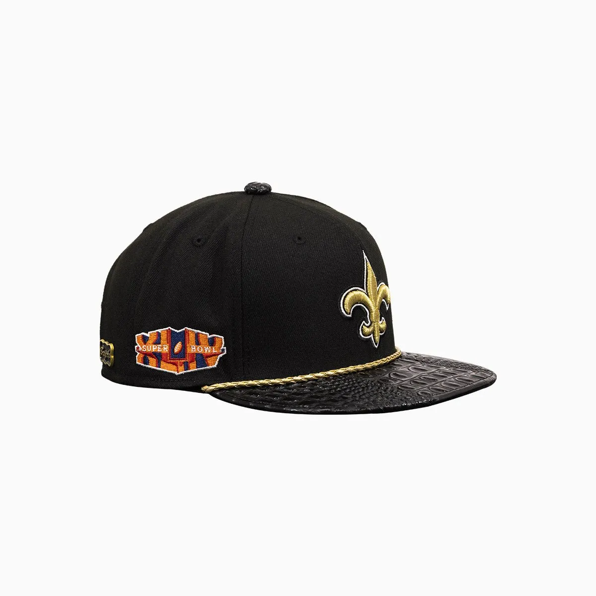 Breyer's Buck 50 New Orleans Saints Hat With Leather Visor