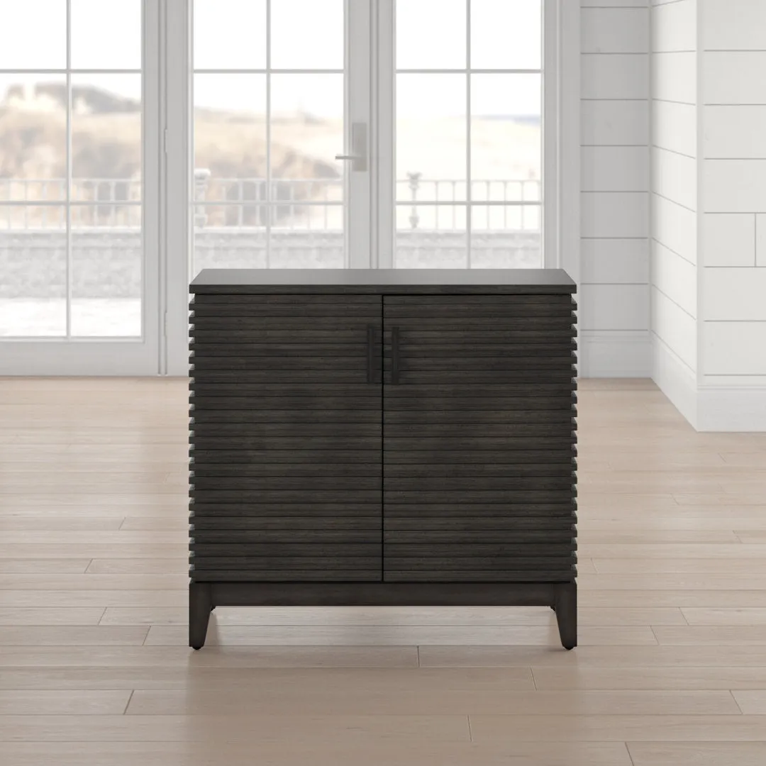Cale Rustic 2-Door Accent Cabinet Beachcrest Home™ Color: Gray