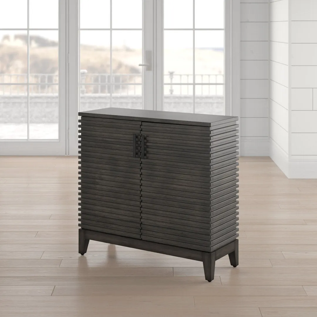 Cale Rustic 2-Door Accent Cabinet Beachcrest Home™ Color: Gray