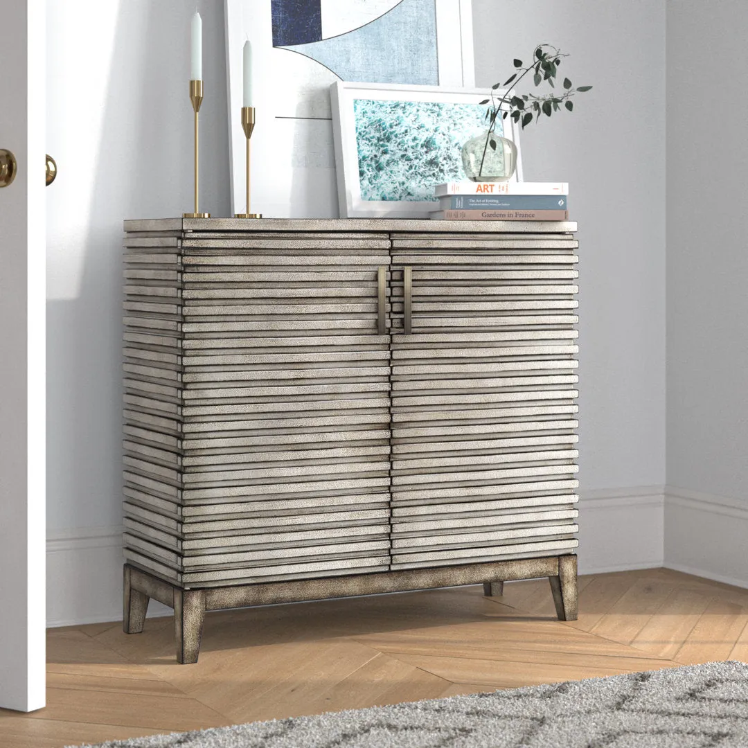 Cale Rustic 2-Door Accent Cabinet Beachcrest Home™ Color: Gray