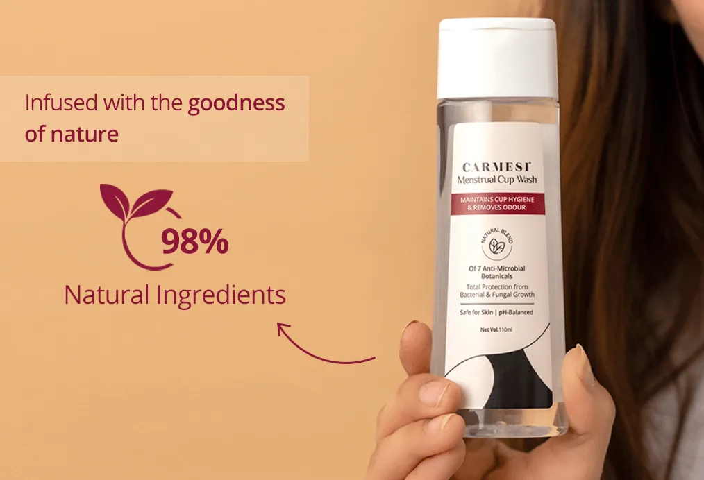 Carmesi Menstrual Cup Wash  | Natural Menstrual Cup Wash with anti-microbial botanicals.