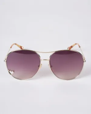 chloe ch0028s-001 63 - gold/brown