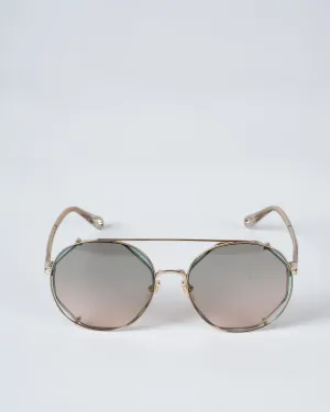 chloe ch0041s-001 57 -  gold green