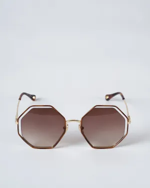 chloe ch0046s-004 53 - havana gold brown