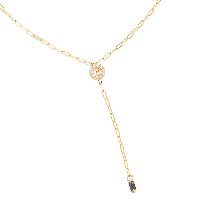 Circle Charm Lariat