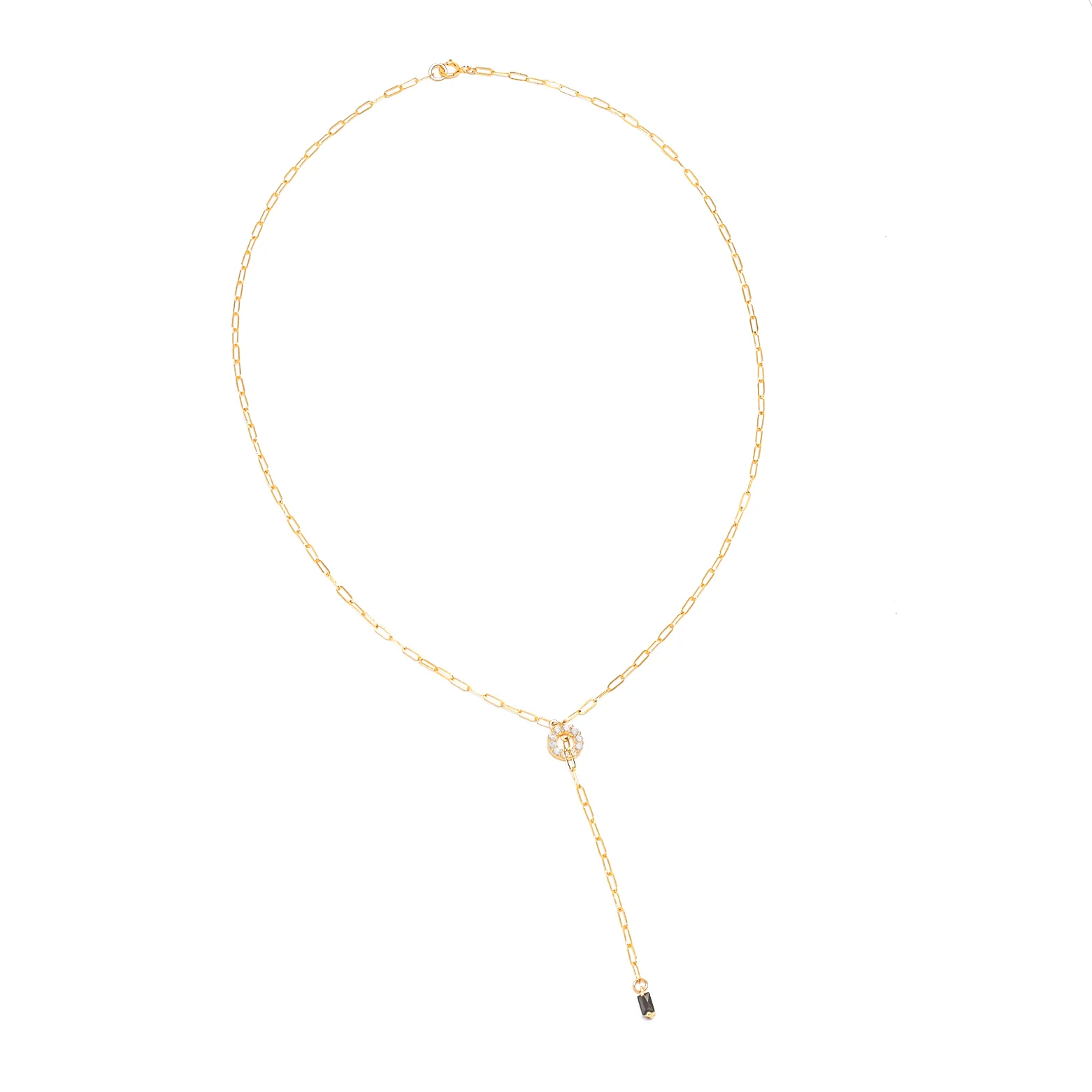 Circle Charm Lariat
