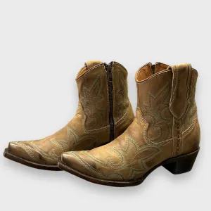 Circle G by Corral Ladies Western Ankle Boots in Tan Orix L5915