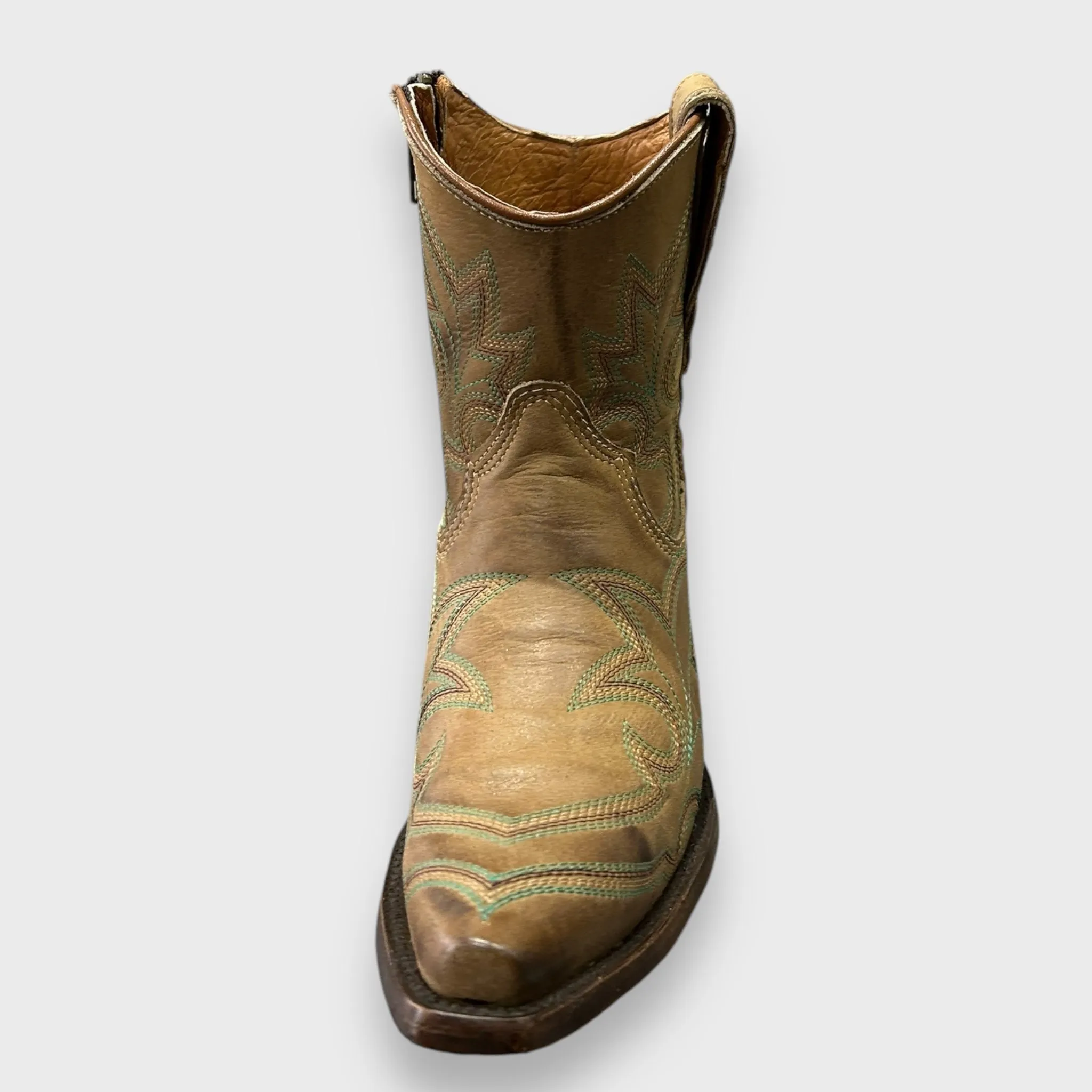 Circle G by Corral Ladies Western Ankle Boots in Tan Orix L5915