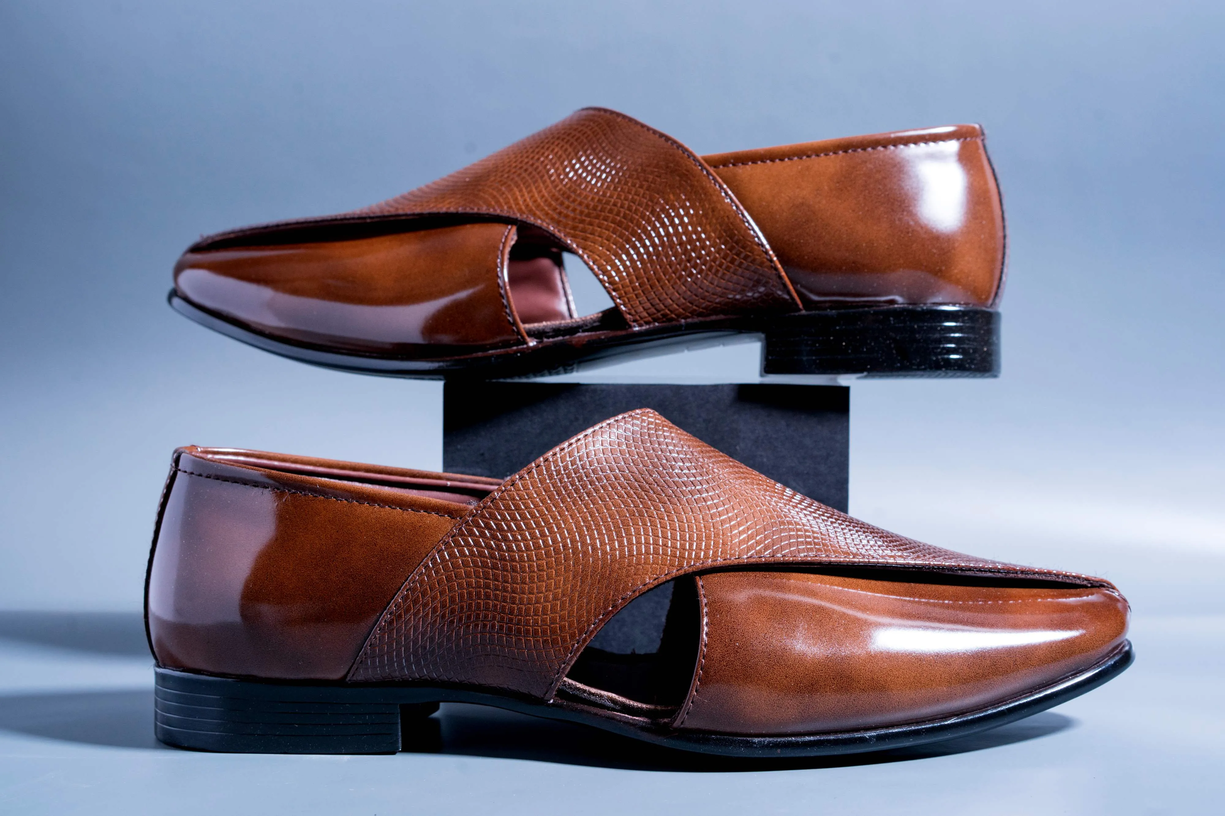 Classic Patent Brown Slip Ons With Tassels For Men-JonasParamount