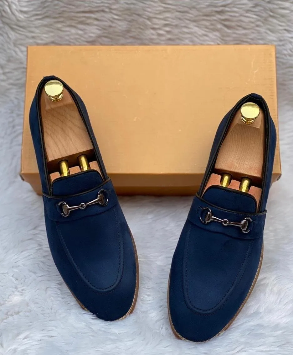 Classic Suede Leather Handmade Wooden Sole Slip On For Men-JonasParamount