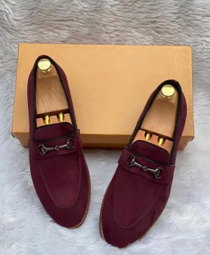Classic Suede Leather Handmade Wooden Sole Slip On For Men-JonasParamount