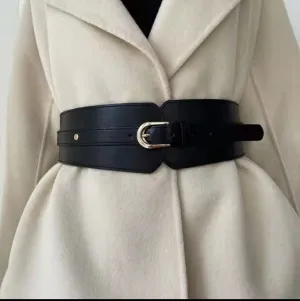 Corset Wide adjustable foux PU Leather Belt