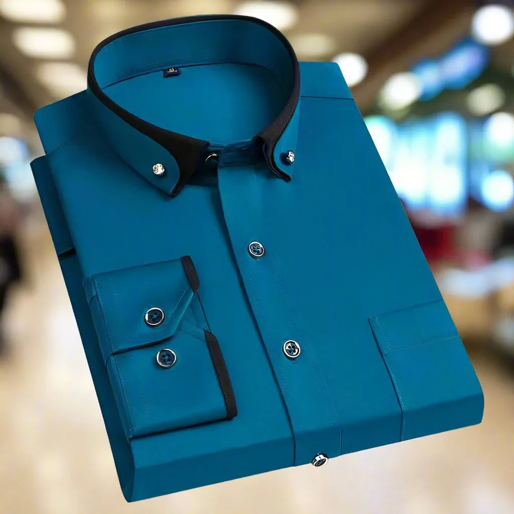Crimson Accent Dress Shirt