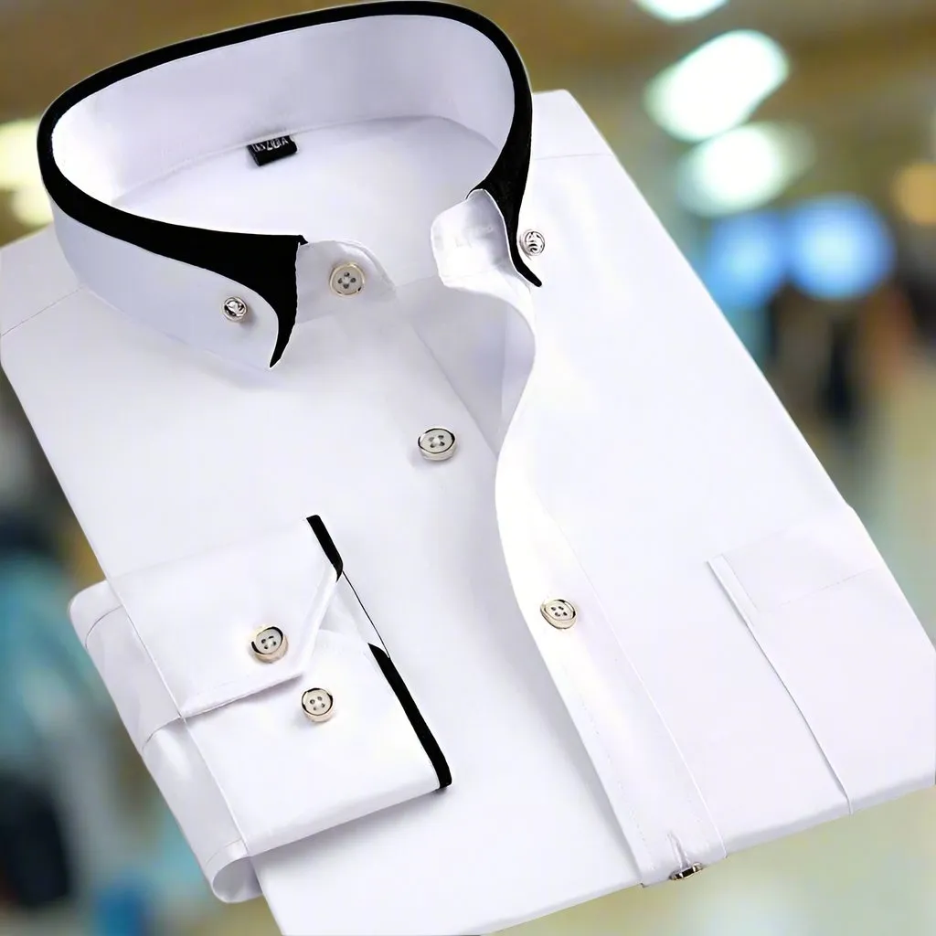 Crimson Accent Dress Shirt