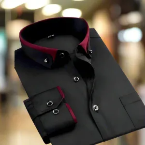 Crimson Accent Dress Shirt