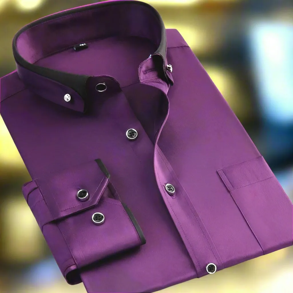 Crimson Accent Dress Shirt