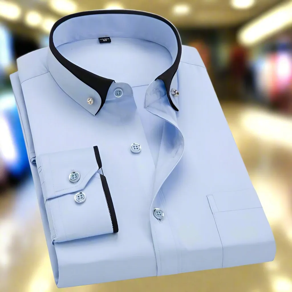 Crimson Accent Dress Shirt