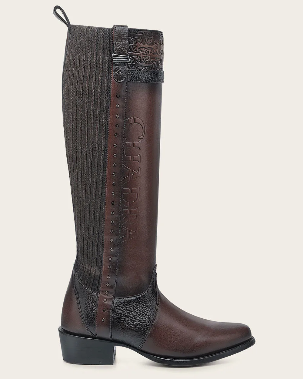 Cuadra Women’s Chocolate Moka Laser & Woven & Zipper Round Toe