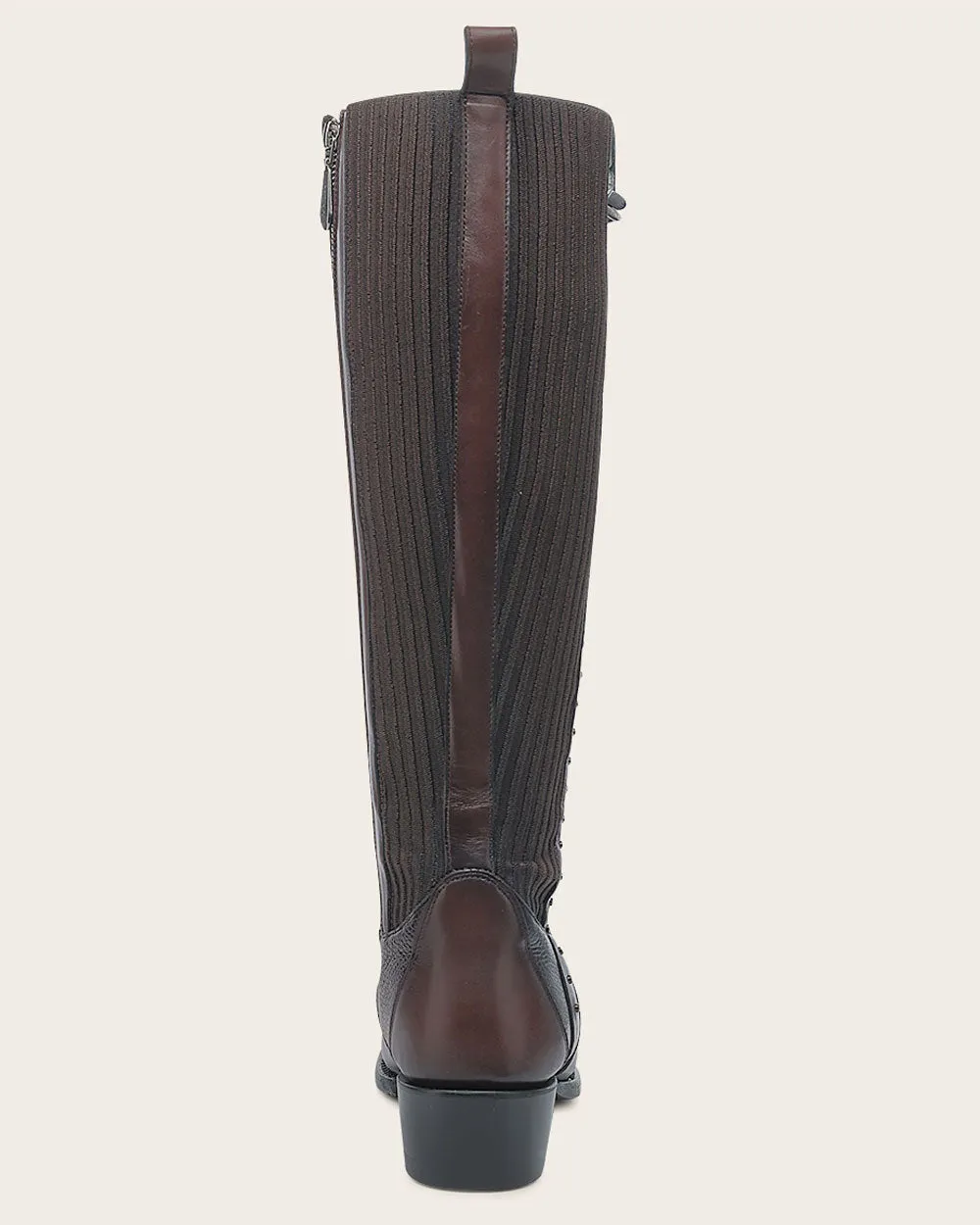 Cuadra Women’s Chocolate Moka Laser & Woven & Zipper Round Toe