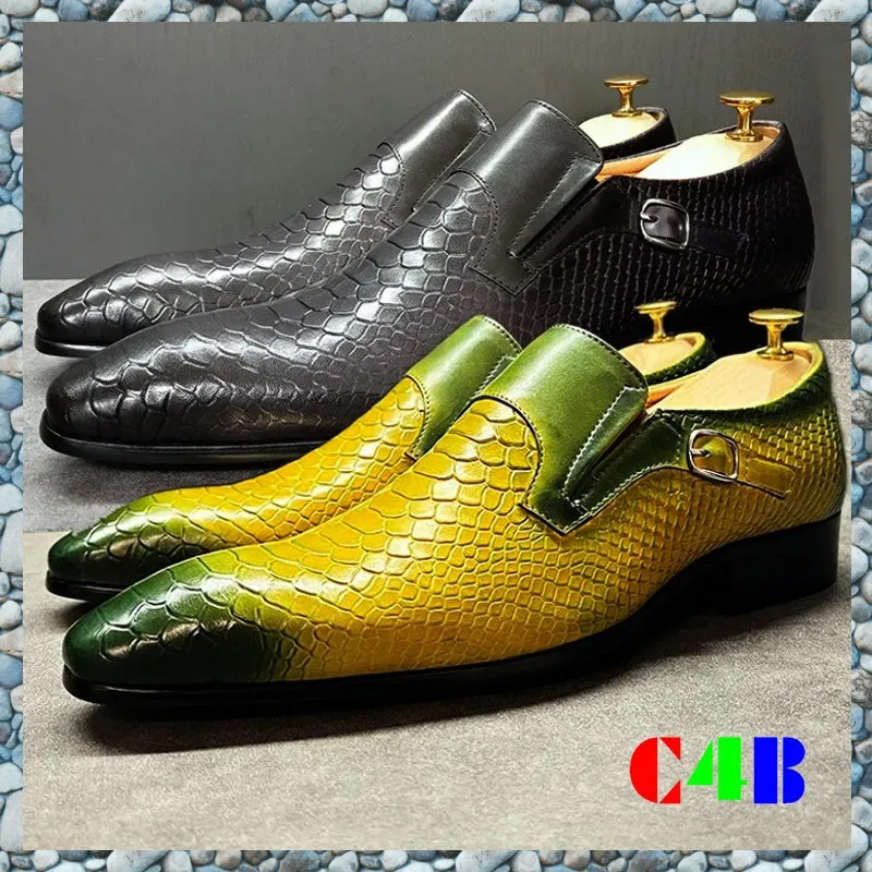 Dazzling Men Yellow Party Shoes