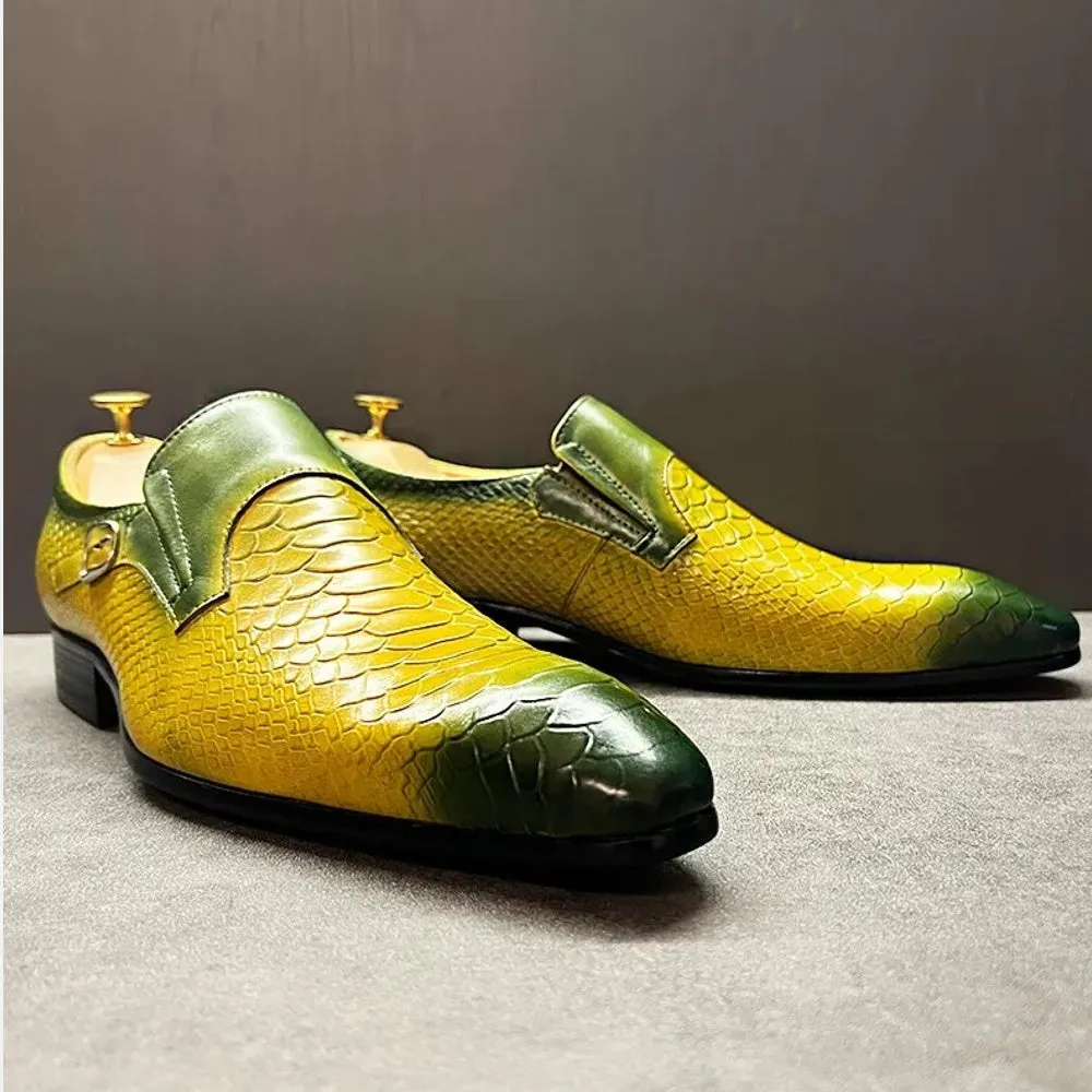 Dazzling Men Yellow Party Shoes