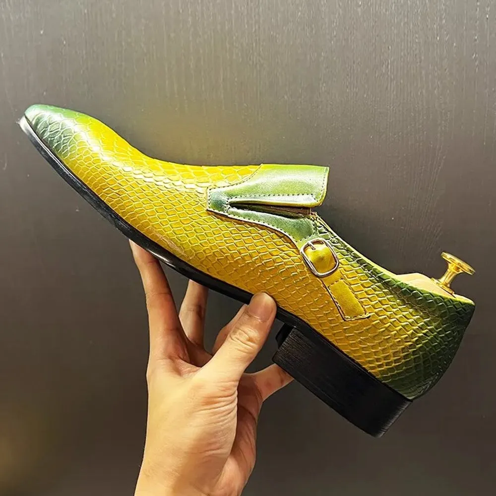 Dazzling Men Yellow Party Shoes