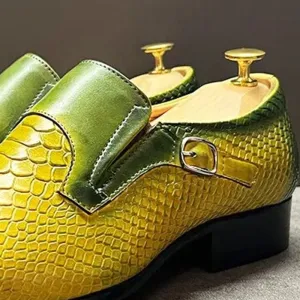 Dazzling Men Yellow Party Shoes
