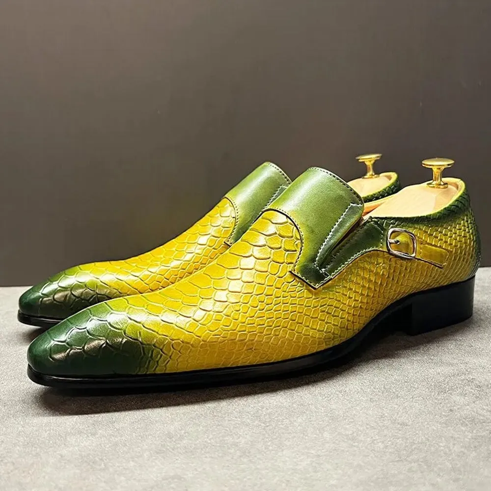Dazzling Men Yellow Party Shoes