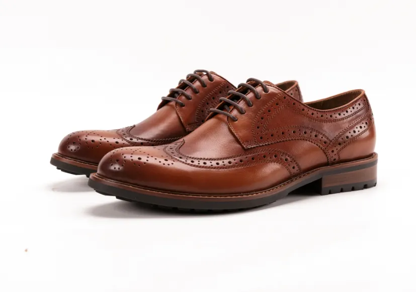 England Brock carved vintage leather shoes