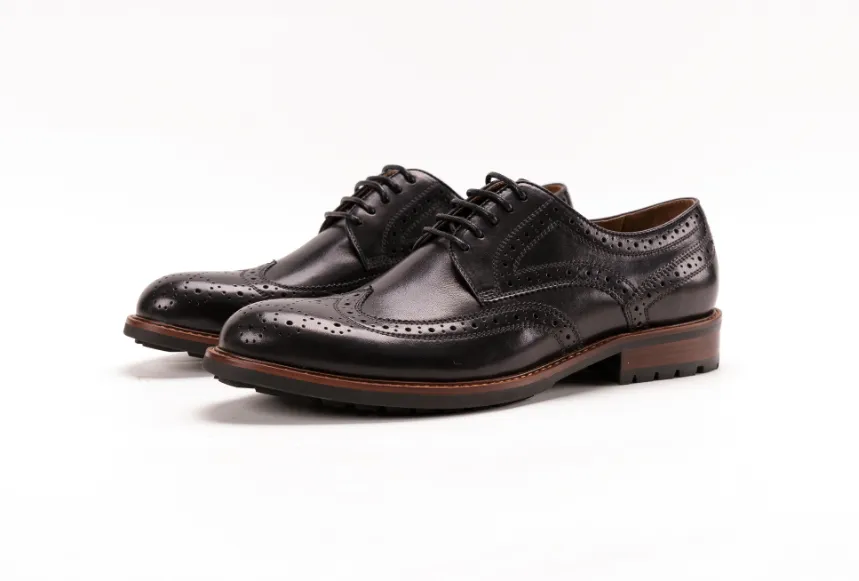 England Brock carved vintage leather shoes