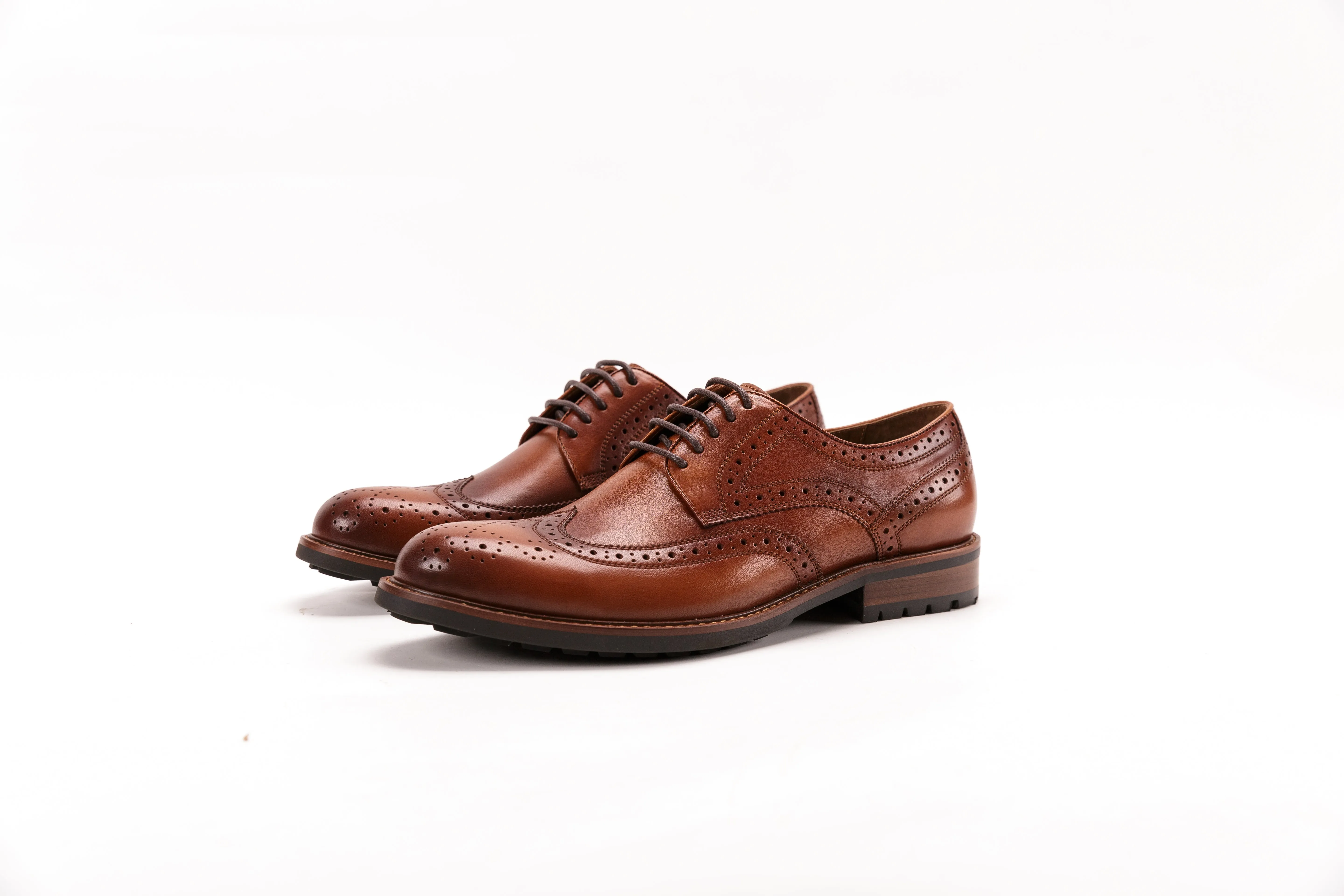 England Brock carved vintage leather shoes