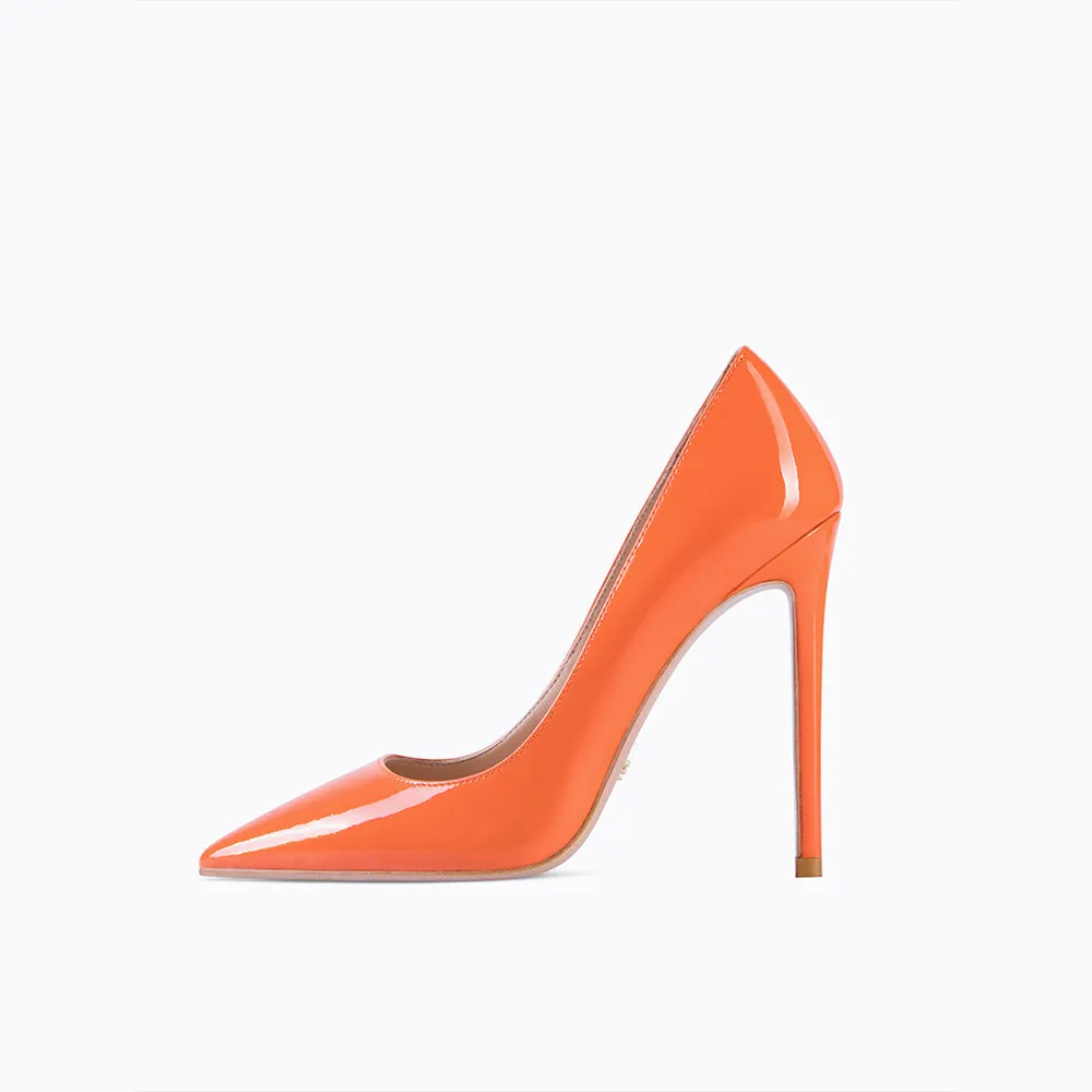 Fashion women patent leather pointed toe  women stiletto all-match super high heels