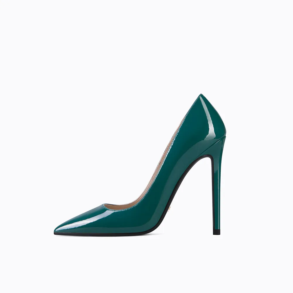 Fashion women patent leather pointed toe  women stiletto all-match super high heels