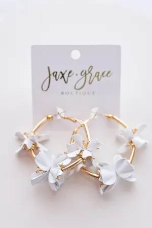Flower Accent Hoops, VARIOUS