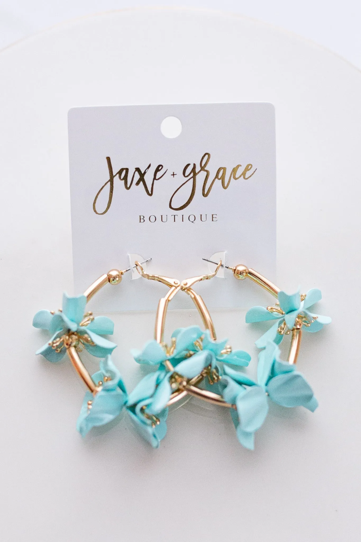 Flower Accent Hoops, VARIOUS