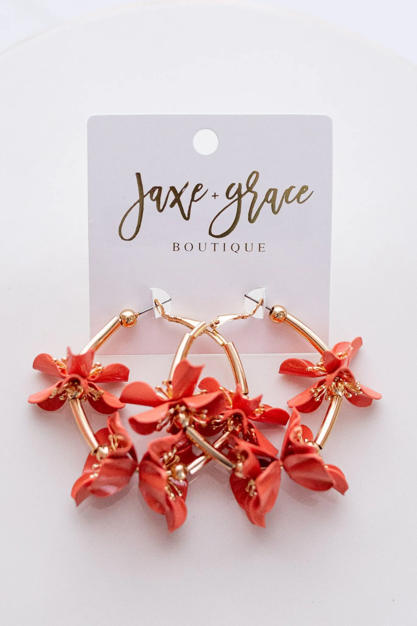 Flower Accent Hoops, VARIOUS