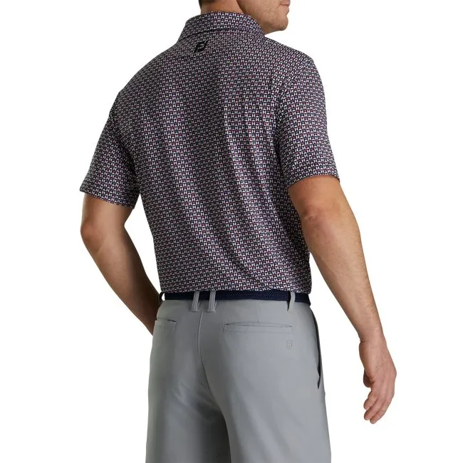 FootJoy Men's Lisle Half Moon Geo Self Collar