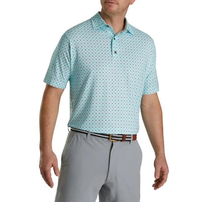 FootJoy Men's Lisle Half Moon Geo Self Collar