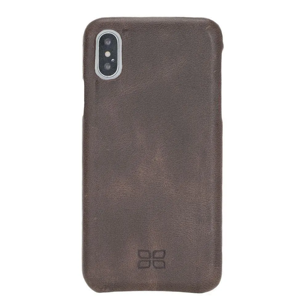Full Leather Covered Back Cover for Apple iPhone X Series