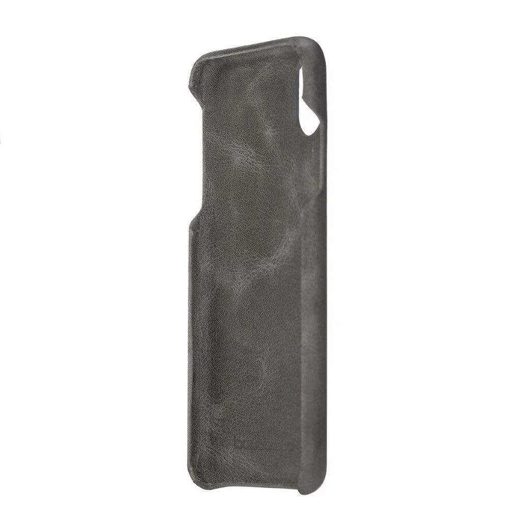 Full Leather Covered Back Cover for Apple iPhone X Series