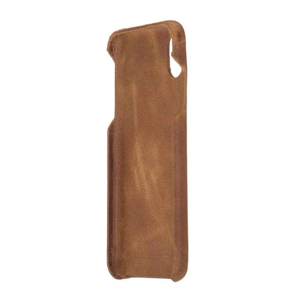 Full Leather Covered Back Cover for Apple iPhone X Series