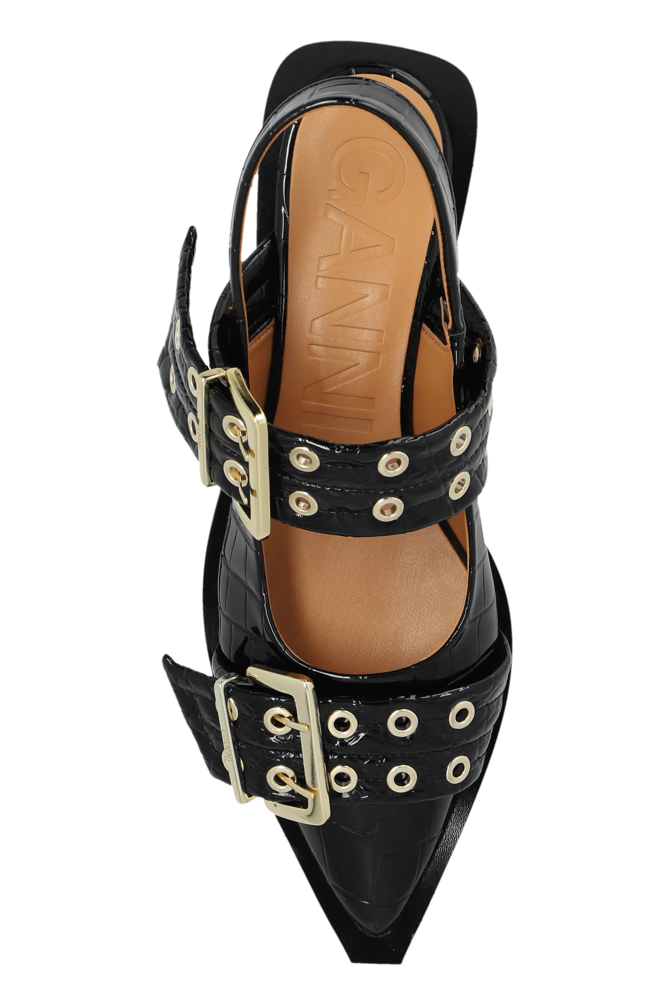 Ganni Buckle Boots in BLACK - 40
