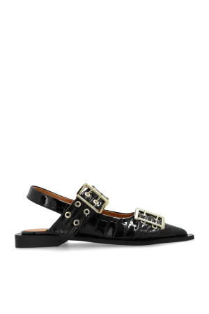Ganni Buckle Boots in BLACK - 40