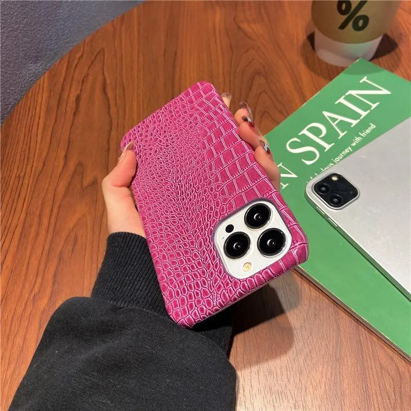 Genuine Leather Case for iPhone 13 Pro Classic Pattern Real Leather Full Coverage High-end Luxury Glossy Leather Couple Soft Case For iPhone 14 11 12 13 Pro Max 7 8 Plus 2 iPhone Cover