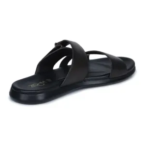 Genuine Leather Slide Slippers for Men – CN 36 with Cushioned Insole & Anti-Slip Sole