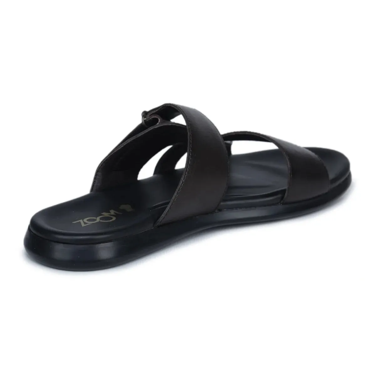 Genuine Leather Slide Slippers for Men – CN 36 with Cushioned Insole & Anti-Slip Sole