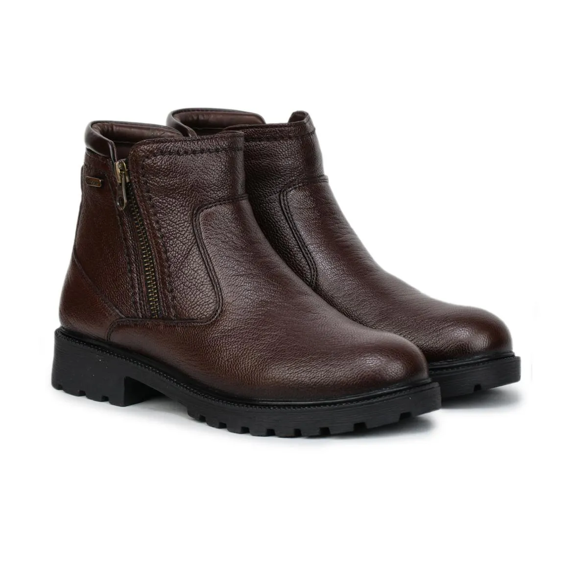Genuine Leather Zipper Boots for Women 9051